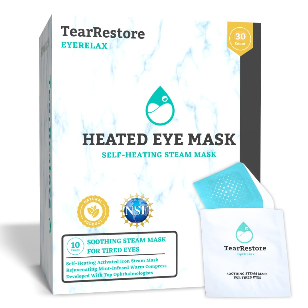 TearRestore EyeRelax heated eye mask closeup delivering moist heat for styes