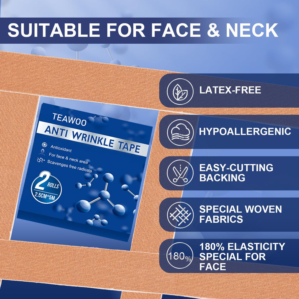 TEAWOO face tape smooths marionette lines with skin-friendly adhesion.