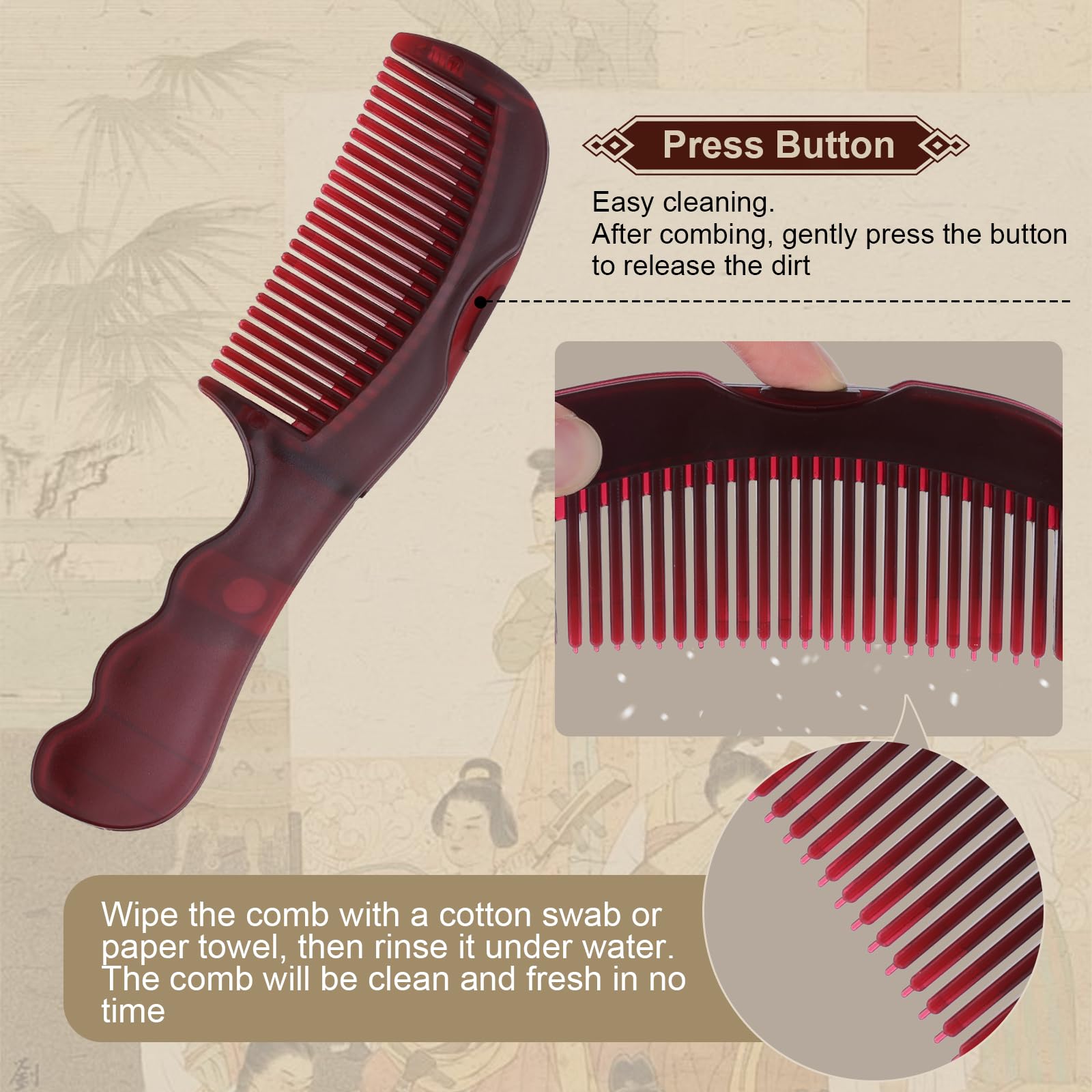 TEAWOO magnets-infused comb supports scalp comfort and improved blood flow