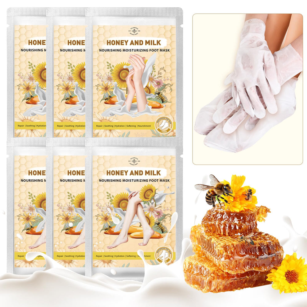 TEAWOO mascarilla hidratante para manos y pies: piel suave y nutrida