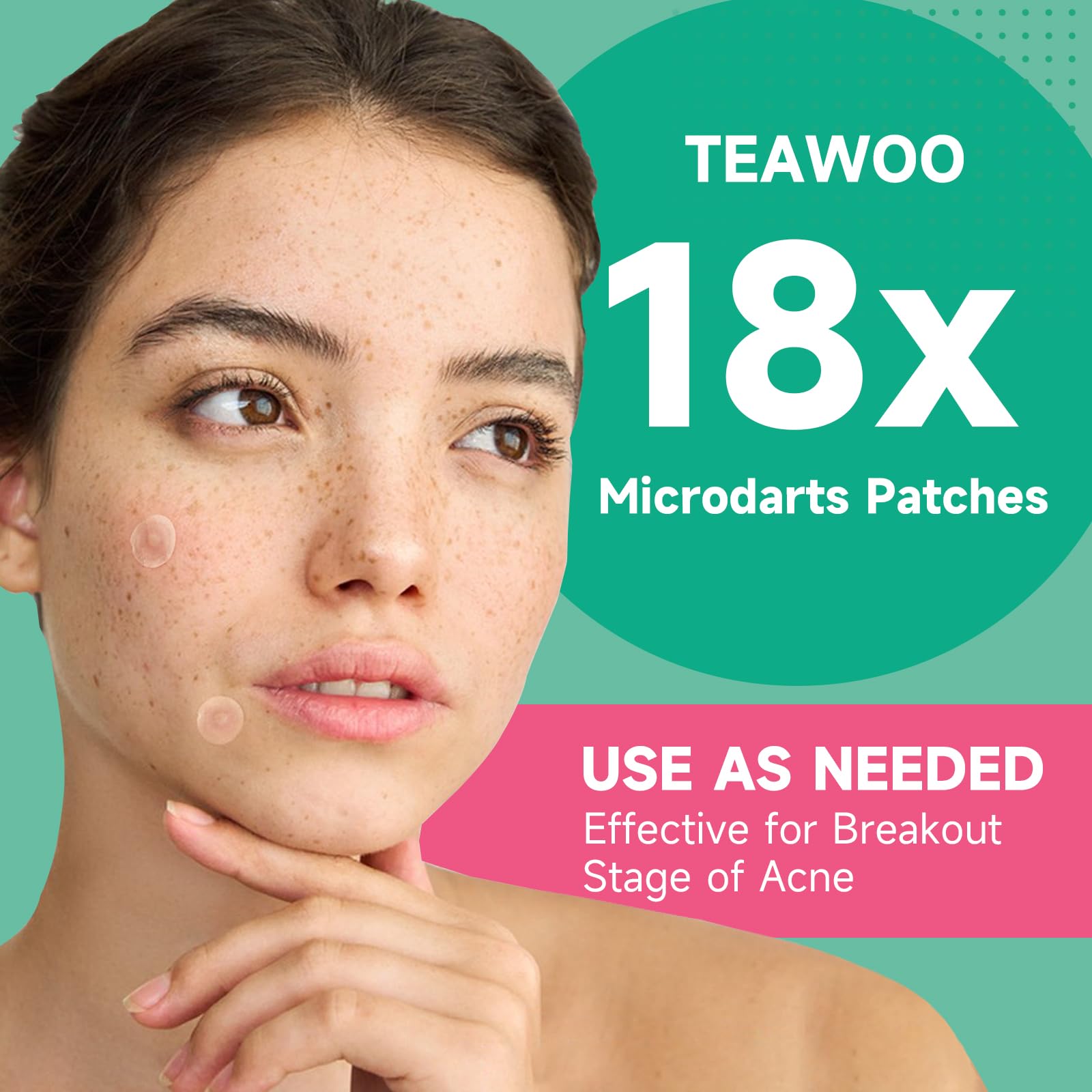 TEAWOO Microdart patches travel-friendly box ideal for on-the-go care.