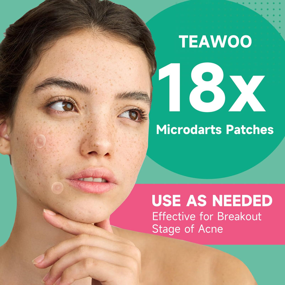 TEAWOO Microdart patches travel-friendly box ideal for on-the-go care.