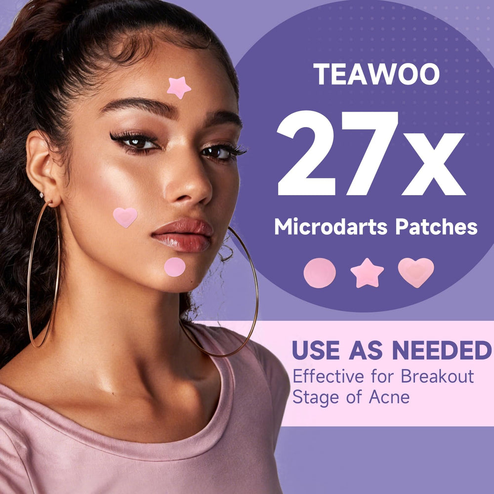Parche TEAWOO para acné en rostro, mentón y frente, buena adherencia