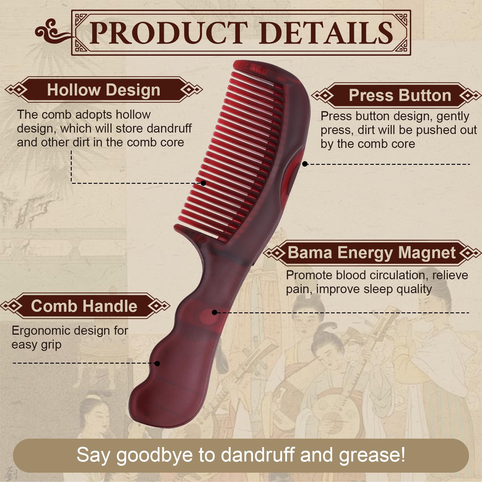 TEAWOO scalp massage comb stimulates circulation during daily grooming