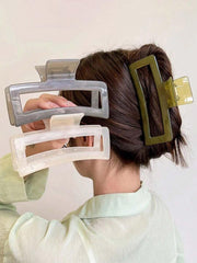 TEBIEKOY clip pelo grande transparente con efecto gel, agarre cómodo.