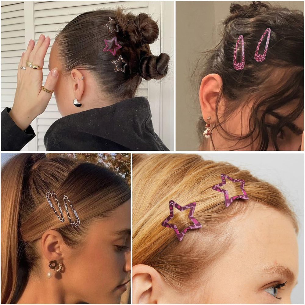 TEBIEKOY pink leopard clip adds playful touch to party hairstyles