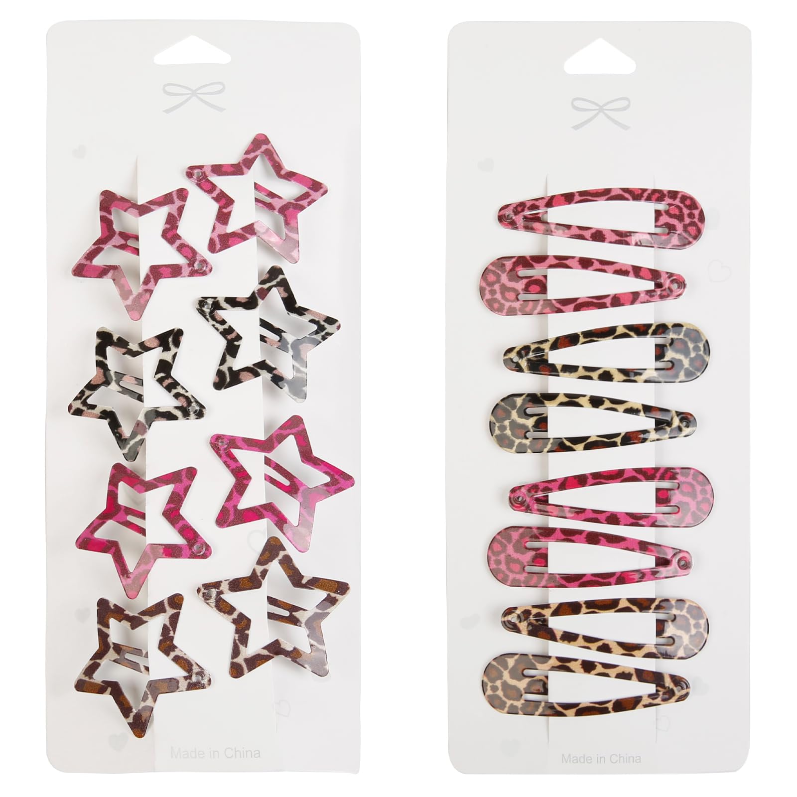 TEBIEKOY water drop leopard hair clip adds bold accent while staying in place