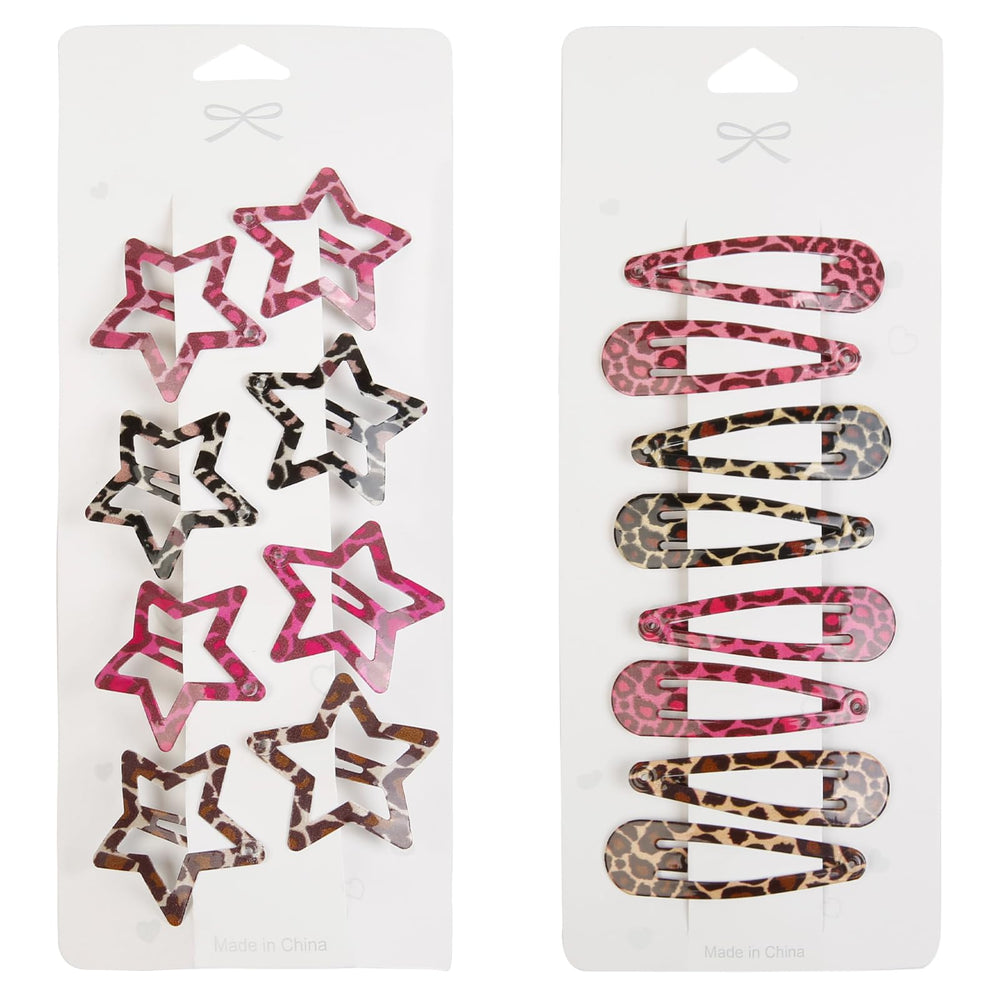 TEBIEKOY water drop leopard hair clip adds bold accent while staying in place
