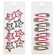 TEBIEKOY water drop leopard hair clip adds bold accent while staying in place