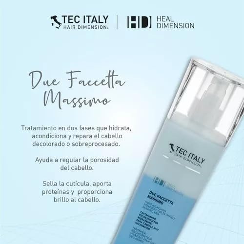 Tec Italy Due Faccetta Massimo, cabello con brillo intenso tras usar el tratamiento.