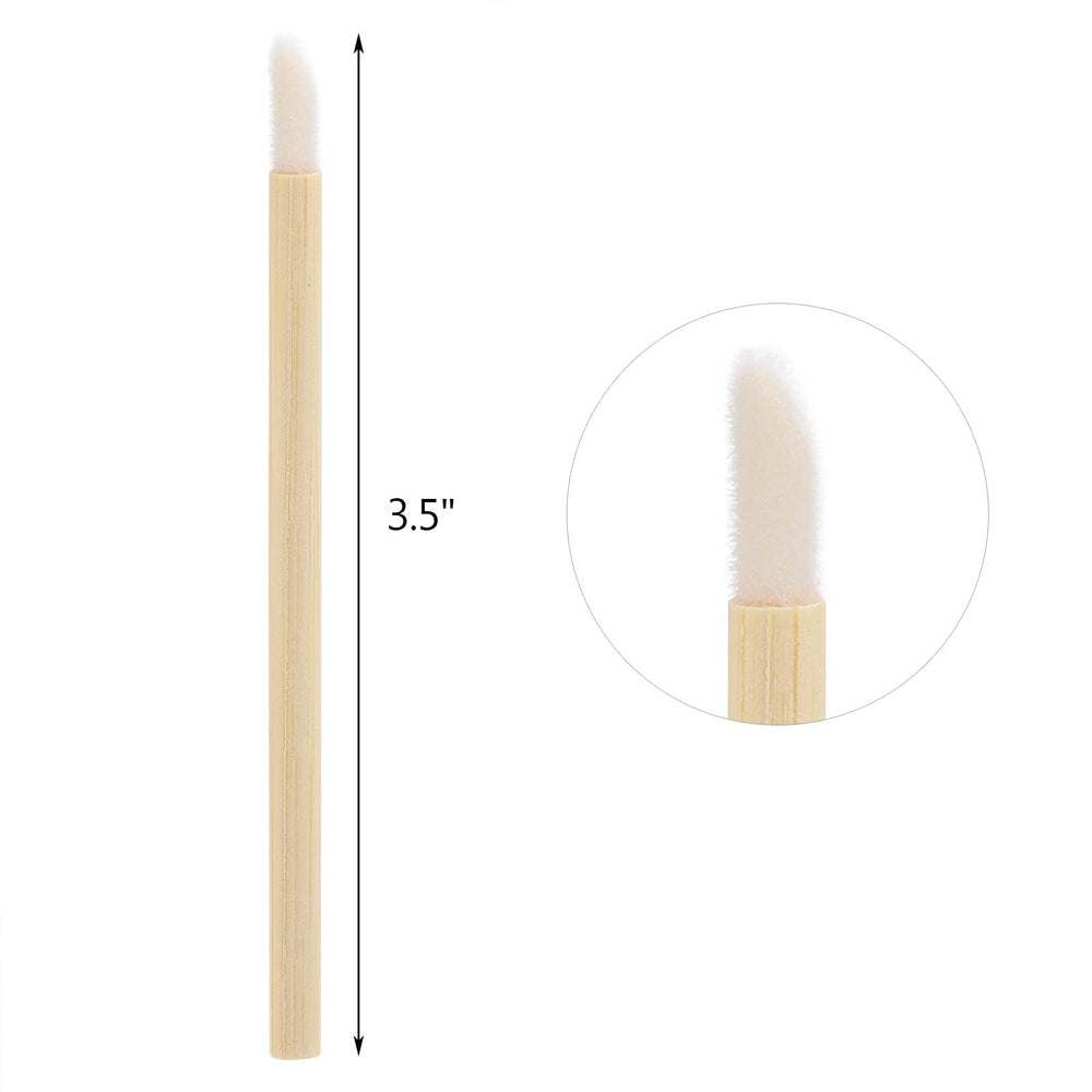 Tecbeauty disposable lip brush with bamboo handle for travel use