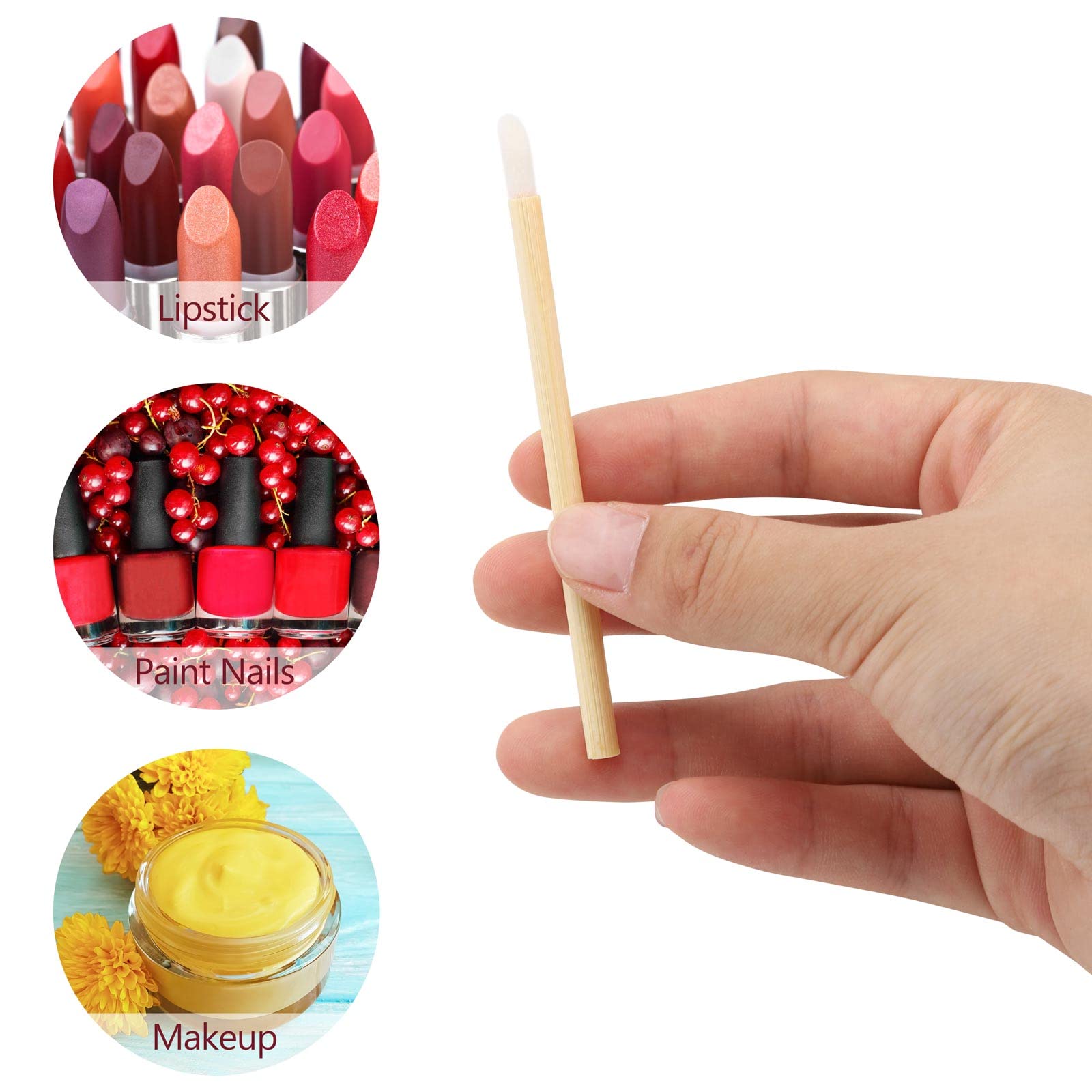 Tecbeauty portable lip brush set for handbag touch ups