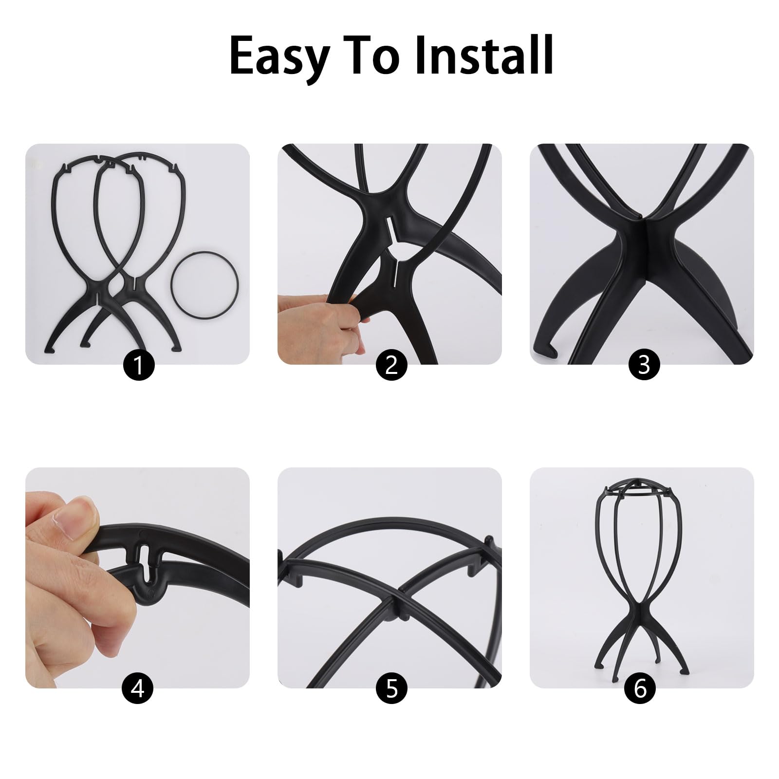 Tecbeauty wig stand hollow design speeds drying after washing.