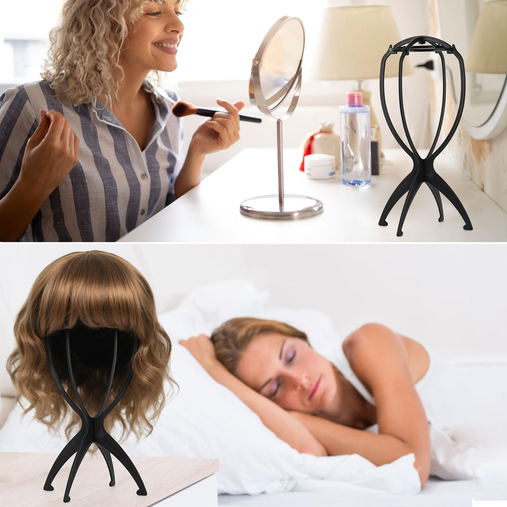 Tecbeauty wig stand 4.1-inch top diameter provides stable support.
