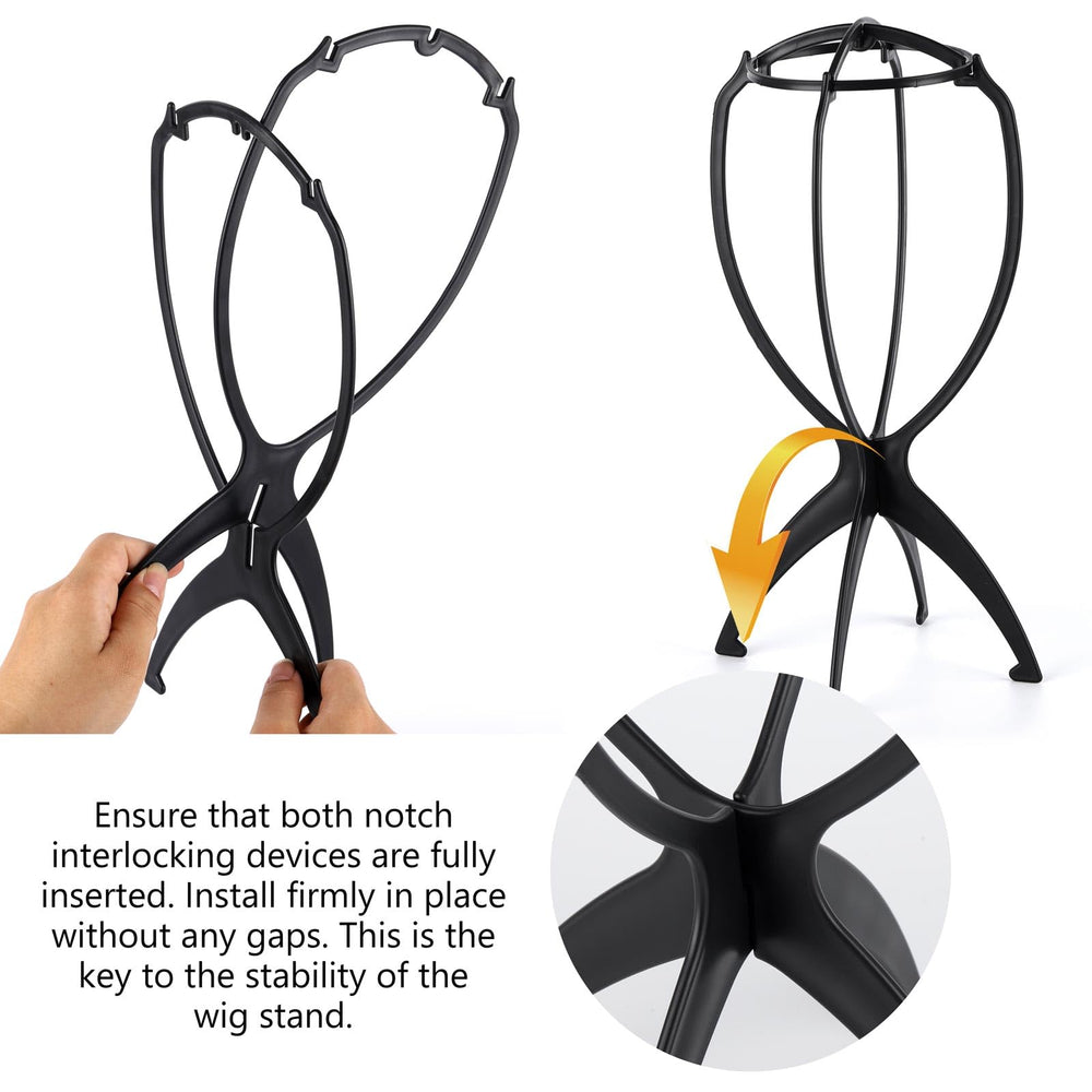 Tecbeauty wig stand versatile for wigs, hats, and cosplay masks.
