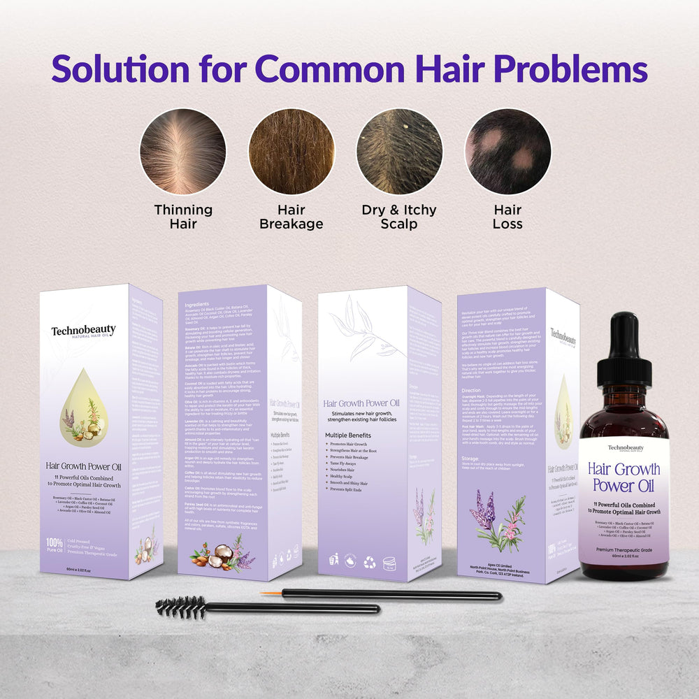 Technobeauty Aceite de argán para reparar y proteger el cabello