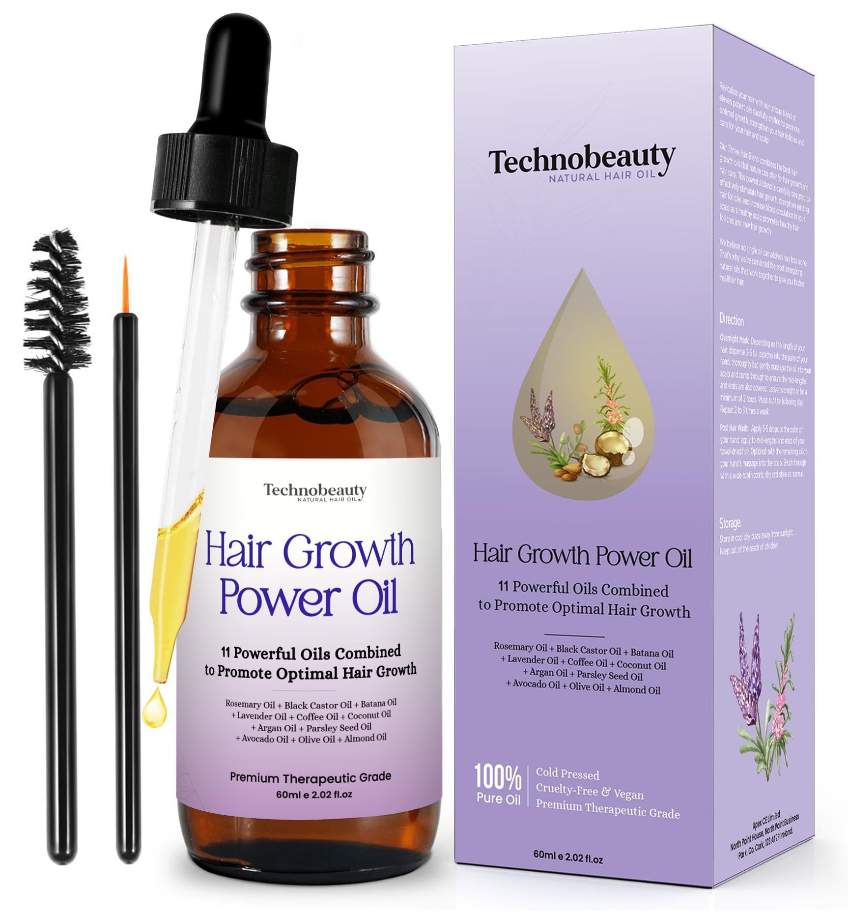 Technobeauty Aceite de ricino negro para nutrir el cuero cabelludo