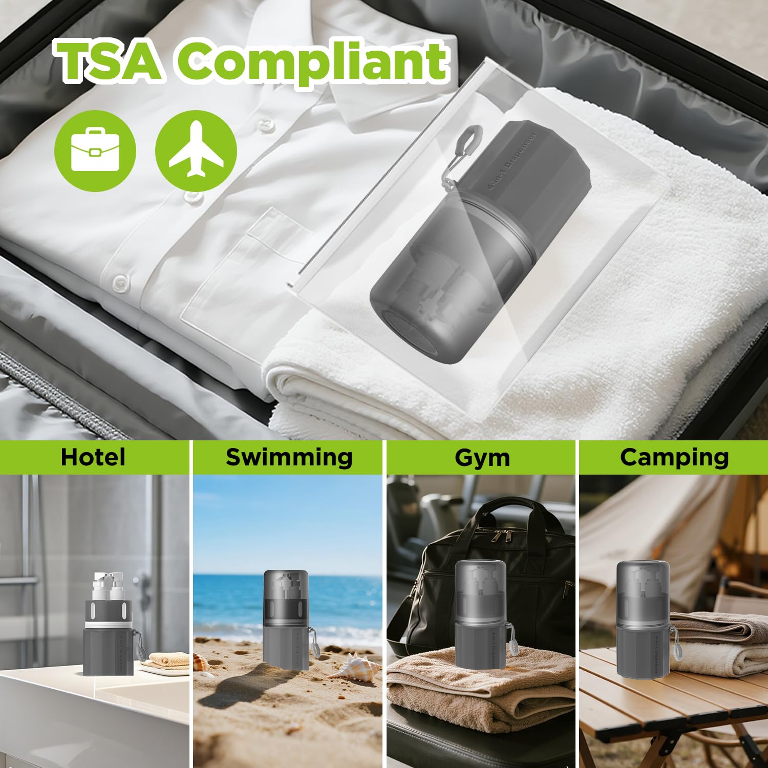 TechoEcho gift-ready travel kit is perfect for travelers and gym enthusiasts.