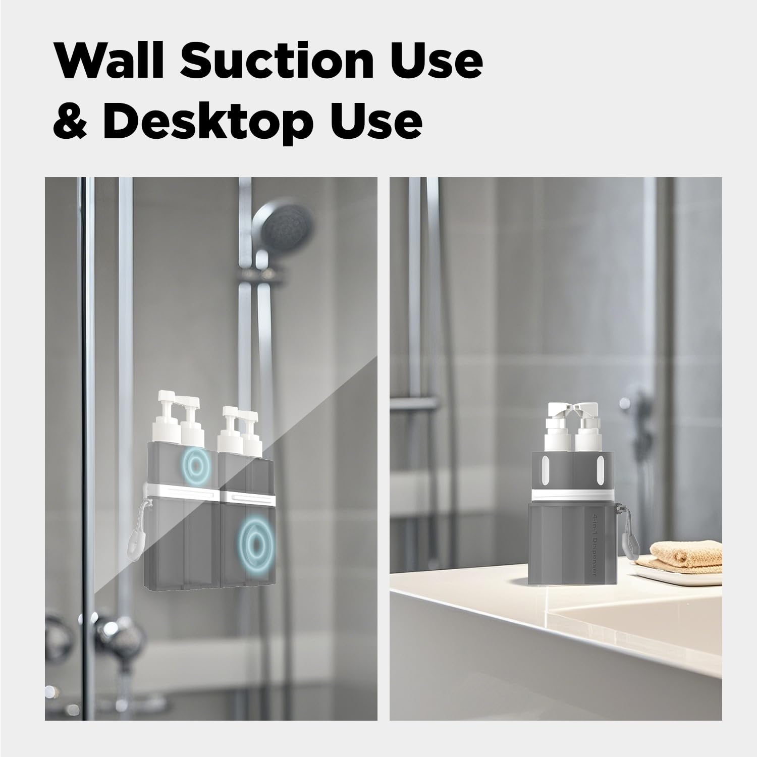 TechoEcho suction cup mount sticks to smooth surfaces for quick access.