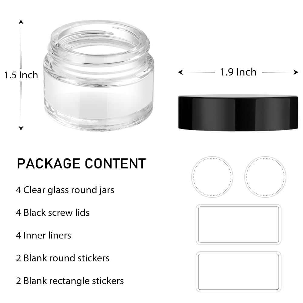 Tecohouse 1oz glass container seal demonstrating leakproof design.