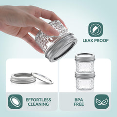 Tecohouse 4oz jar filling showcases easy, mess-free preparation and quick cleanup.