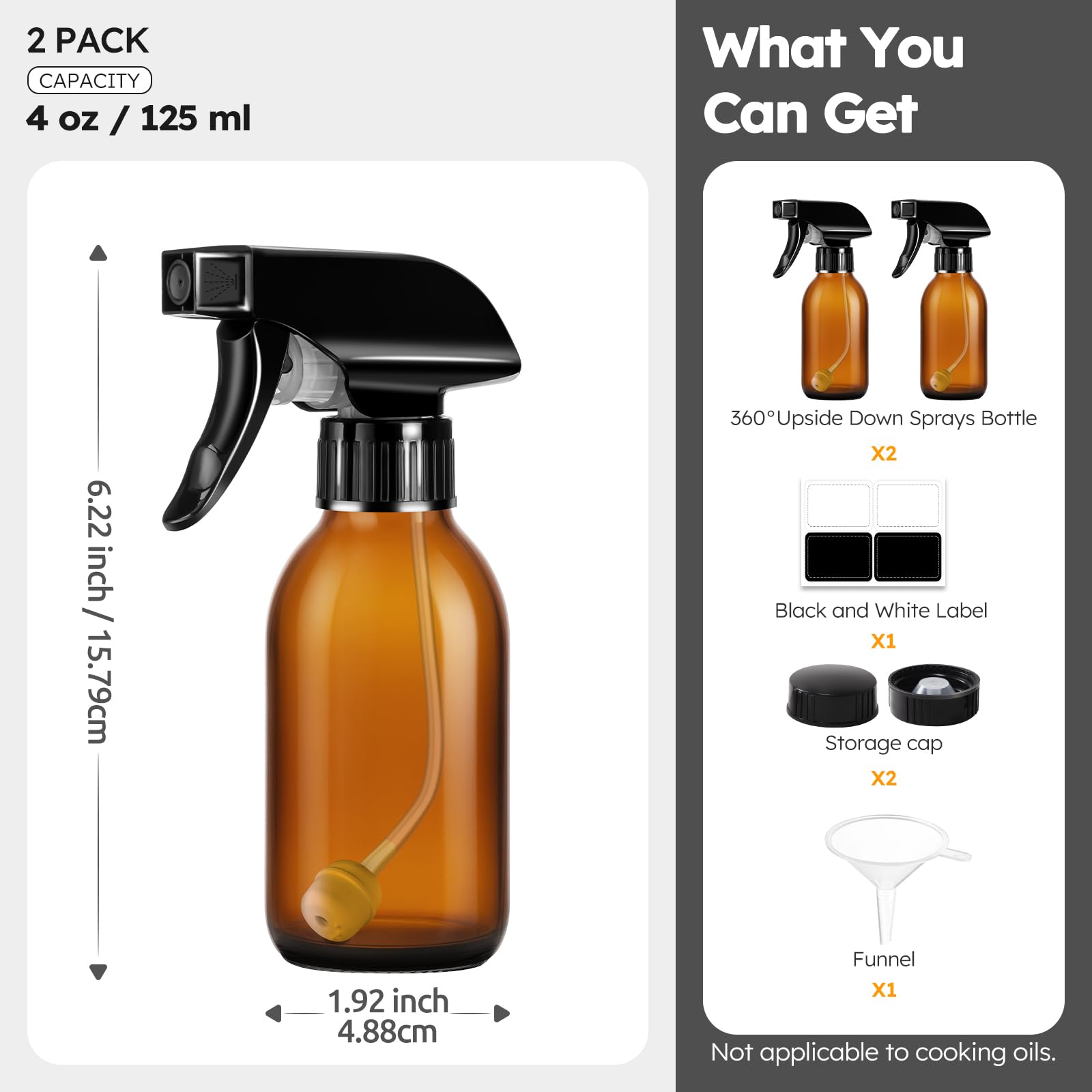 Tecohouse 4oz mister suitable for water, cleaners, aromatherapy, and more.