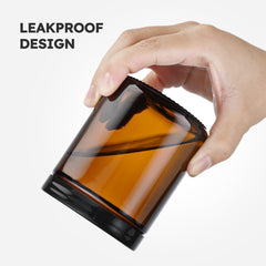 Tecohouse amber glass jar airtight seal protects contents from air exposure