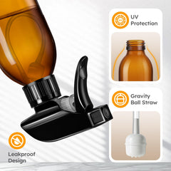 Tecohouse gravity-ball straw delivers a steady mist even when tilted.