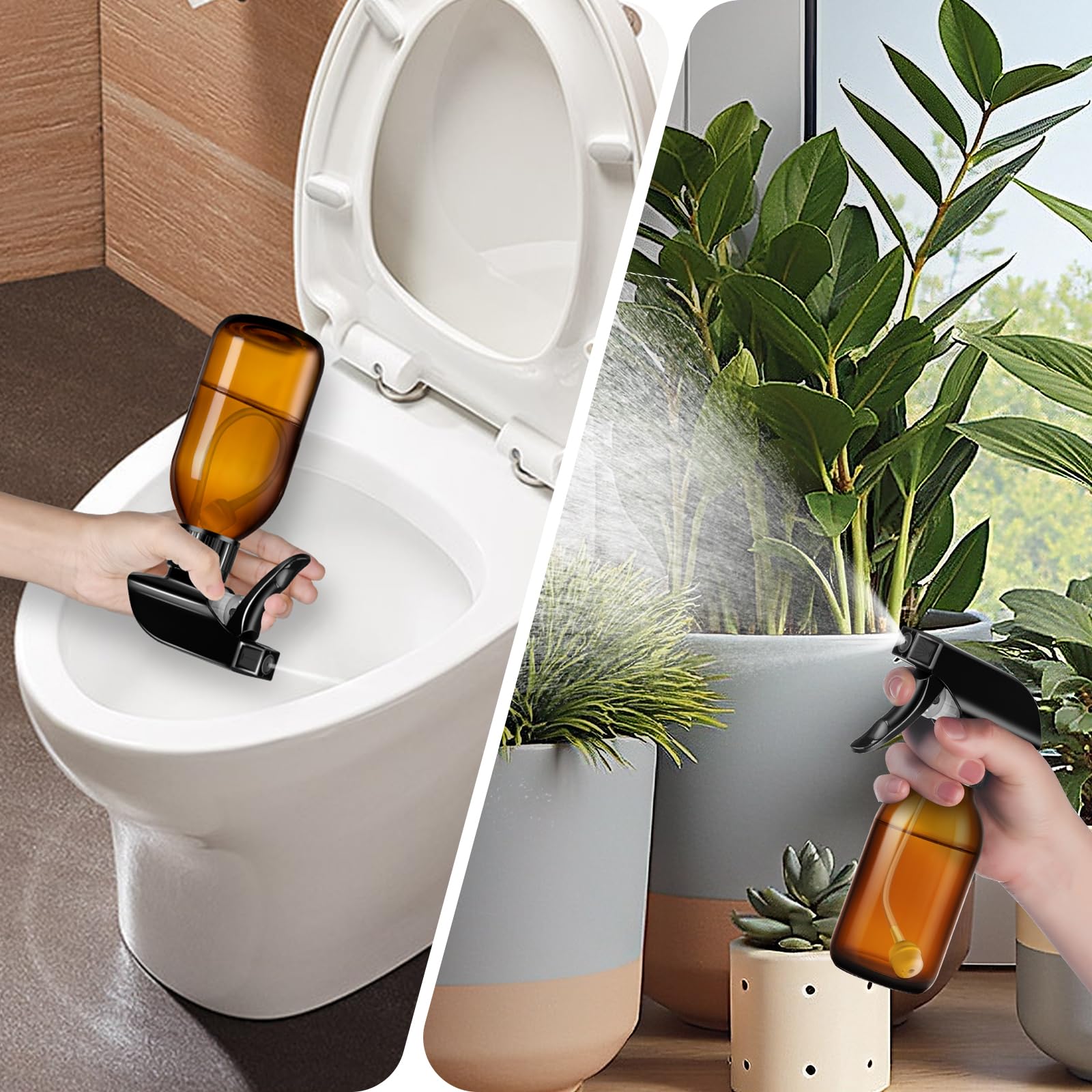 Tecohouse versatile bottle ideal for hair care, plants, and home cleaning.