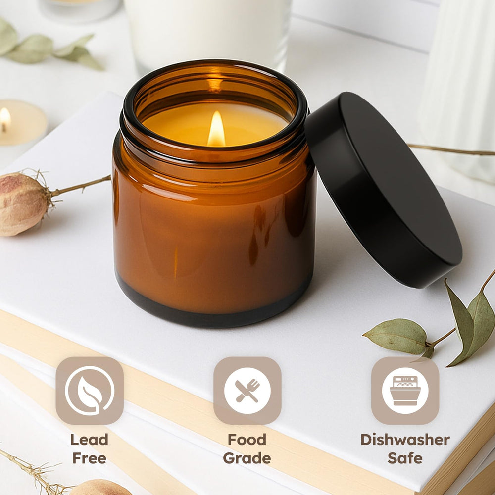 Tecohouse kitchen spice jar in amber glass suits pantry organization.