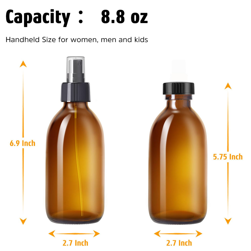 Tecohouse spray bottle set includes funnel for easy filling.