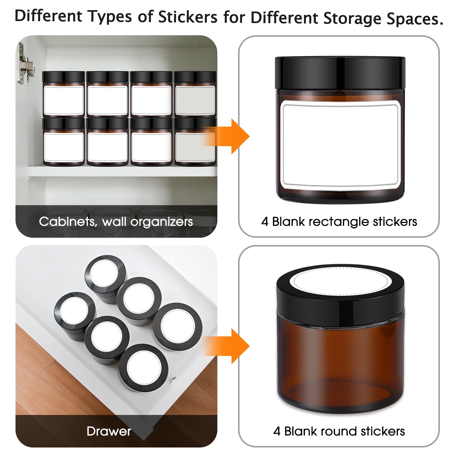 Tecohouse 2-pack jars include stickers to date-label contents.
