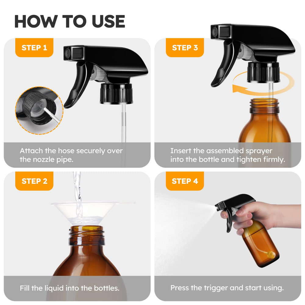 Tecohouse two-pack amber bottles provide an economical, eco-friendly option.