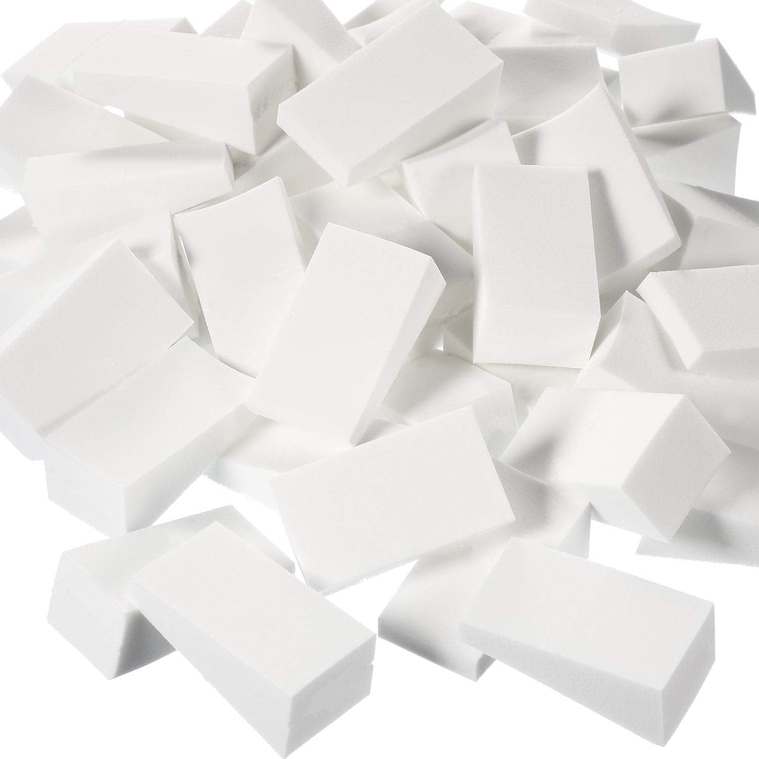 TecUnite makeup sponge wedges in white for smooth, even foundation application.