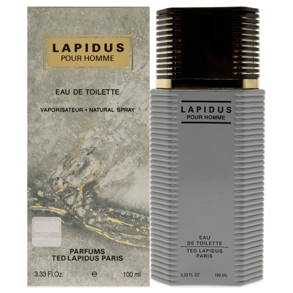 Ted Lapidus logo on bottle enhances premium appeal.