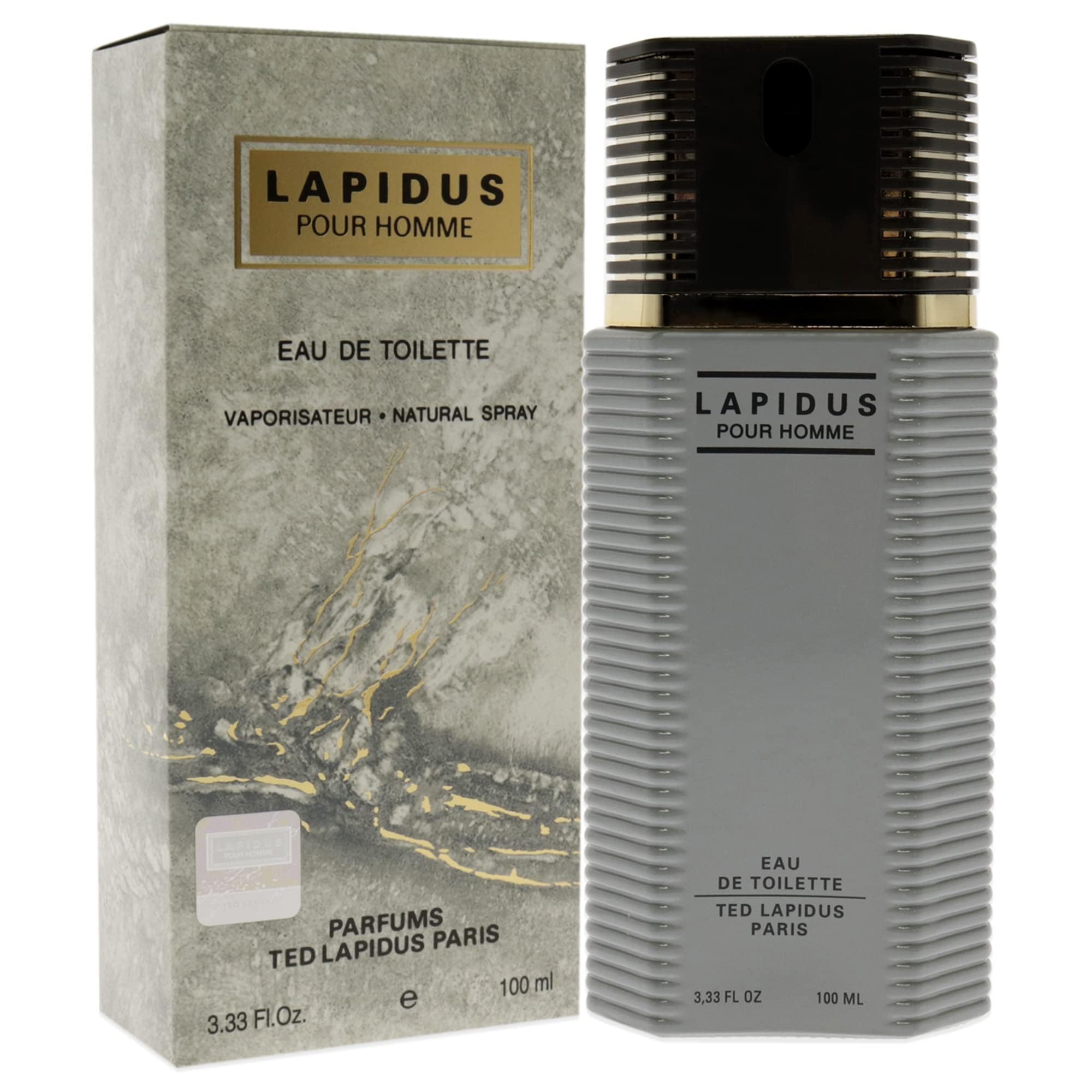 Ted Lapidus outer box hints at timeless fragrance experience.