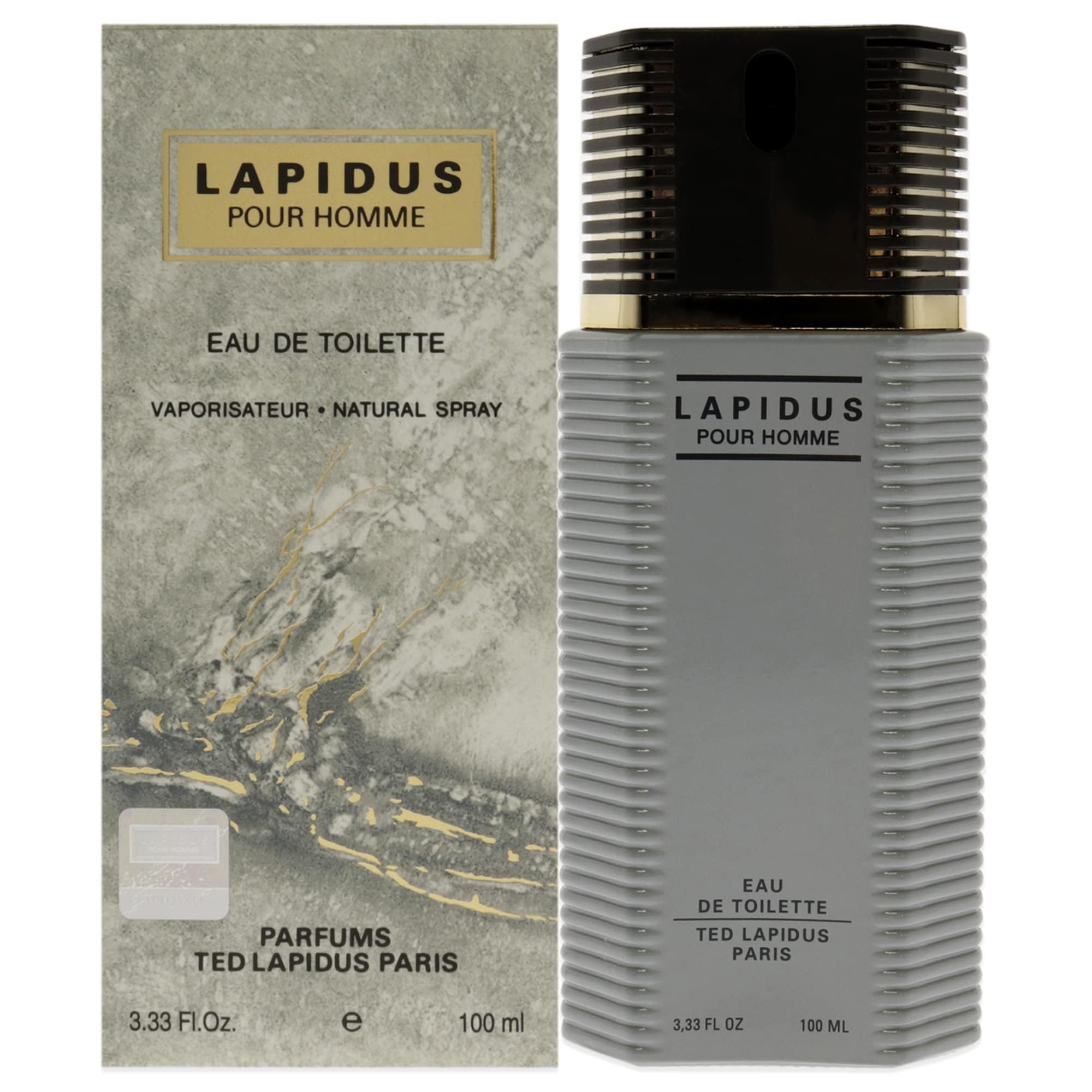 Ted Lapidus packaging varies, offering stylish presentation.