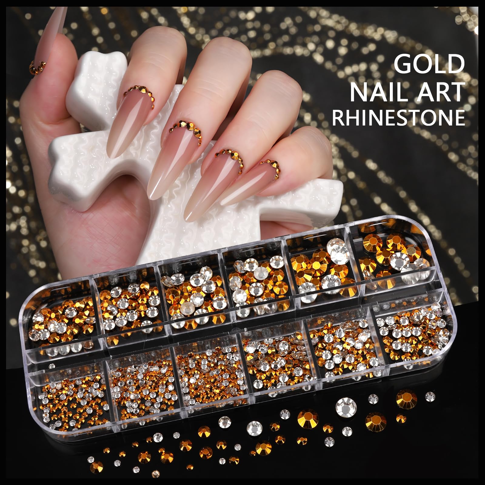 Teenior pinzas para uñas para colocar gemas con precisión.