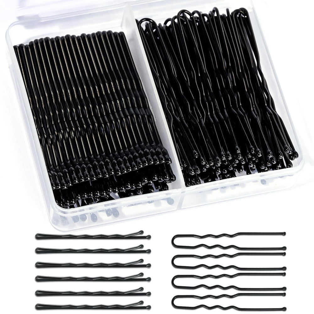 Teenitor 100Pcs black bobby pins pack for on-the-go styling