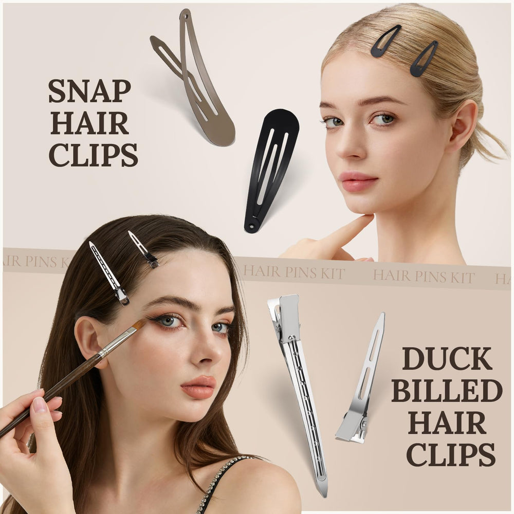 Teenitor 163psc pinzas duckbill, sujeción segura para peinados