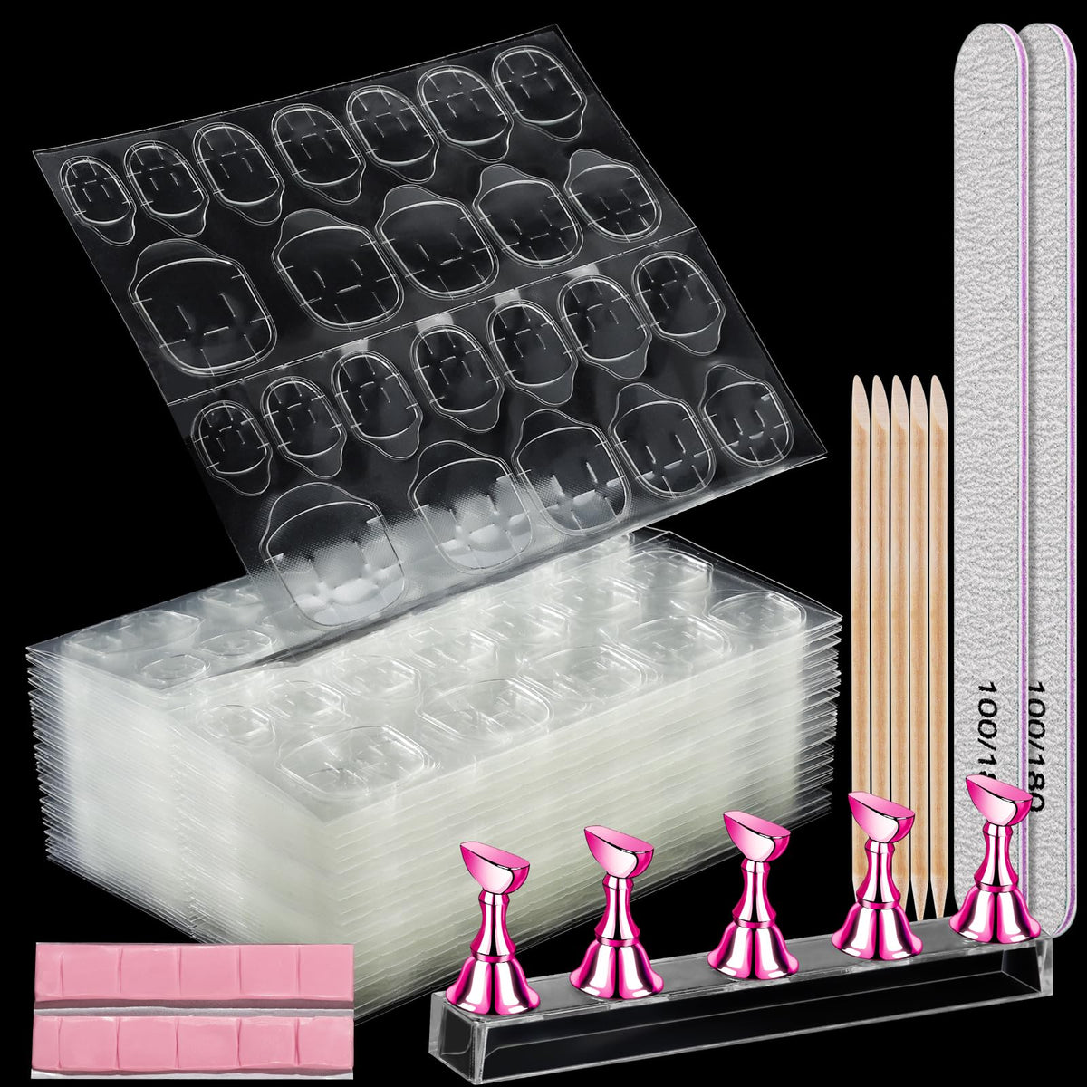 Teenitor 20 sheet nail adhesive tabs pack ready for versatile press on nails.