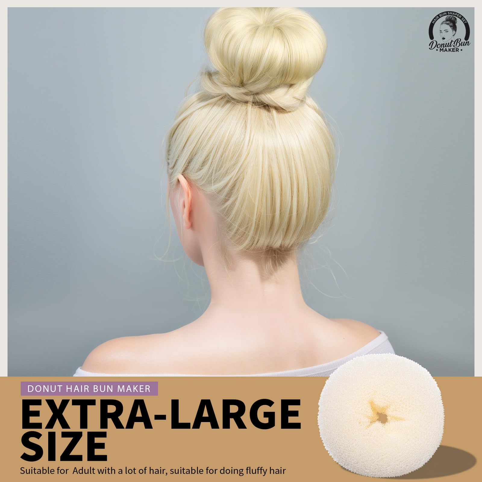 Teenitor 20pcs bobby pins included for secure bun pinning.