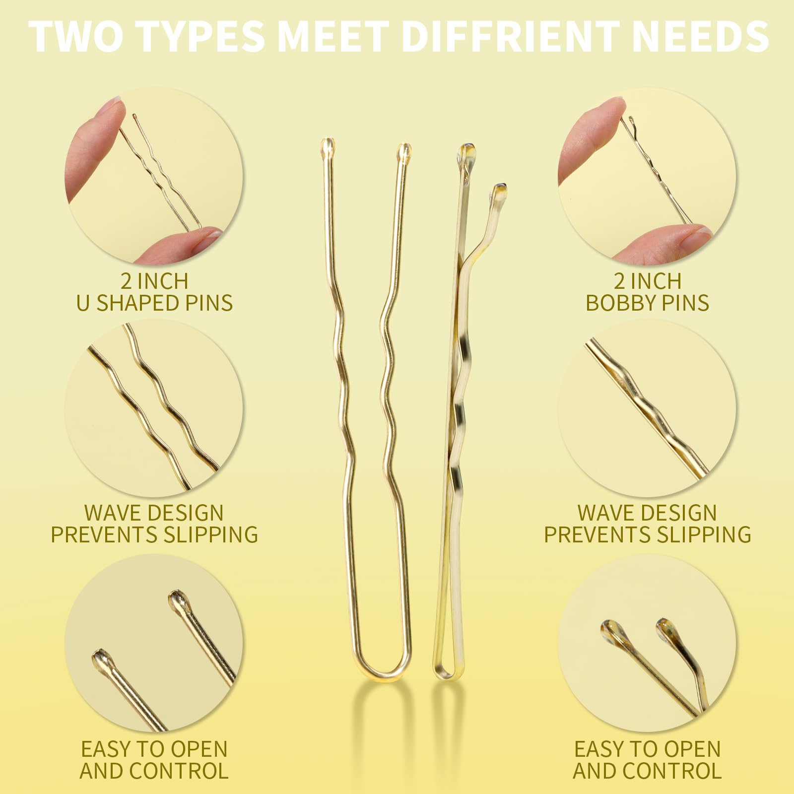 Teenitor 2-inch bobby pins for women designed for secure buns.