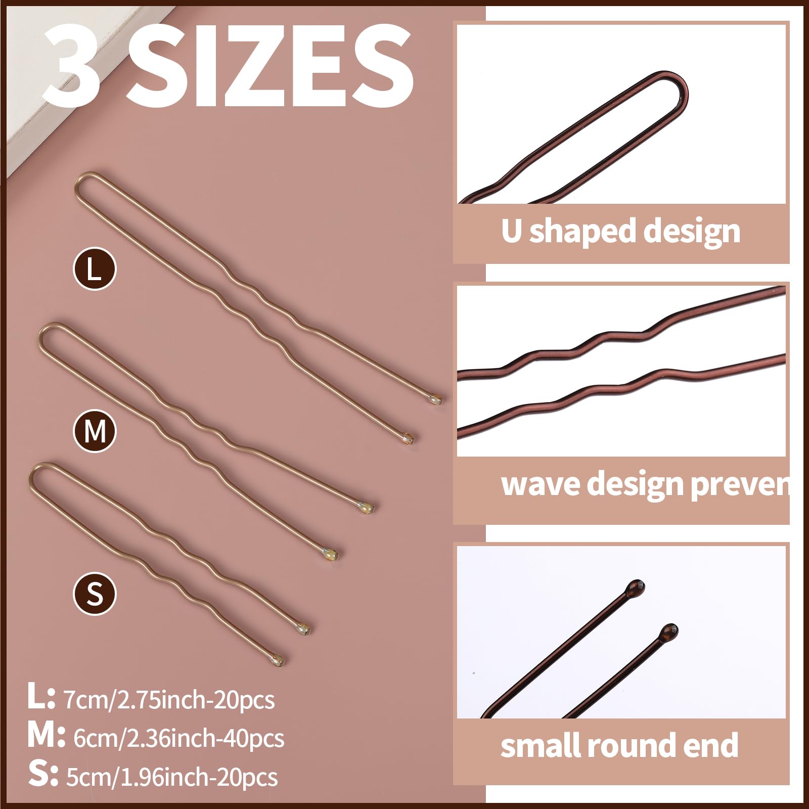 Teenitor 3-size hair nets for bun detail demonstrating versatile length options