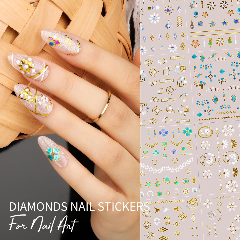 Teenitor heart and lace stickers for romantic nail details.