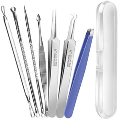 Teenitor 7-pcs pimple popper kit displayed in compact case for easy at-home use.