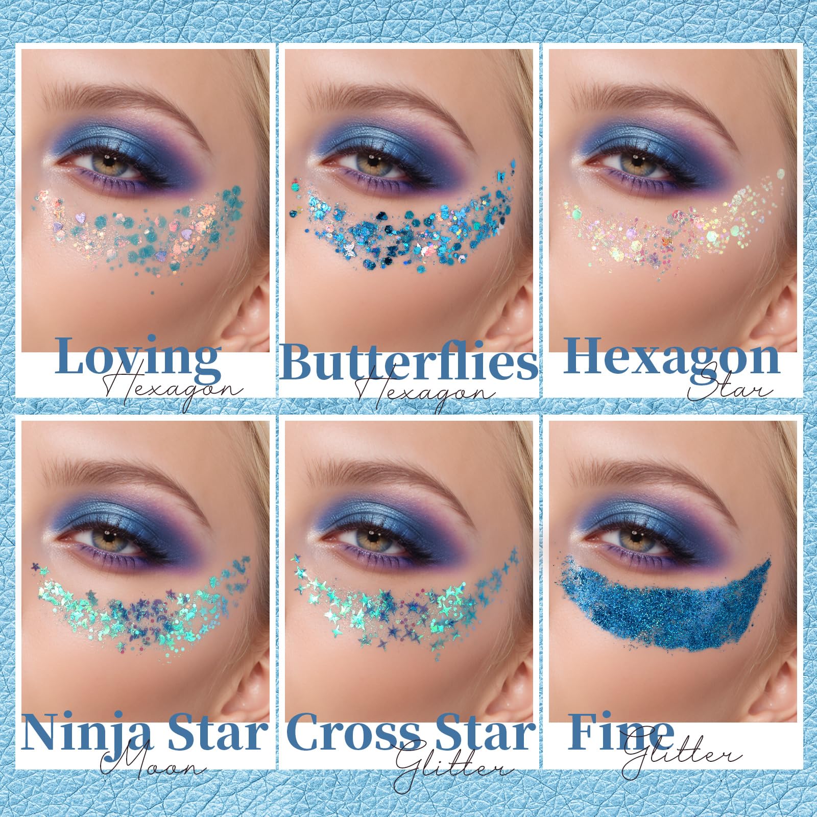Teenitor blue glitter gel is suitable for face, body, and hair looks.