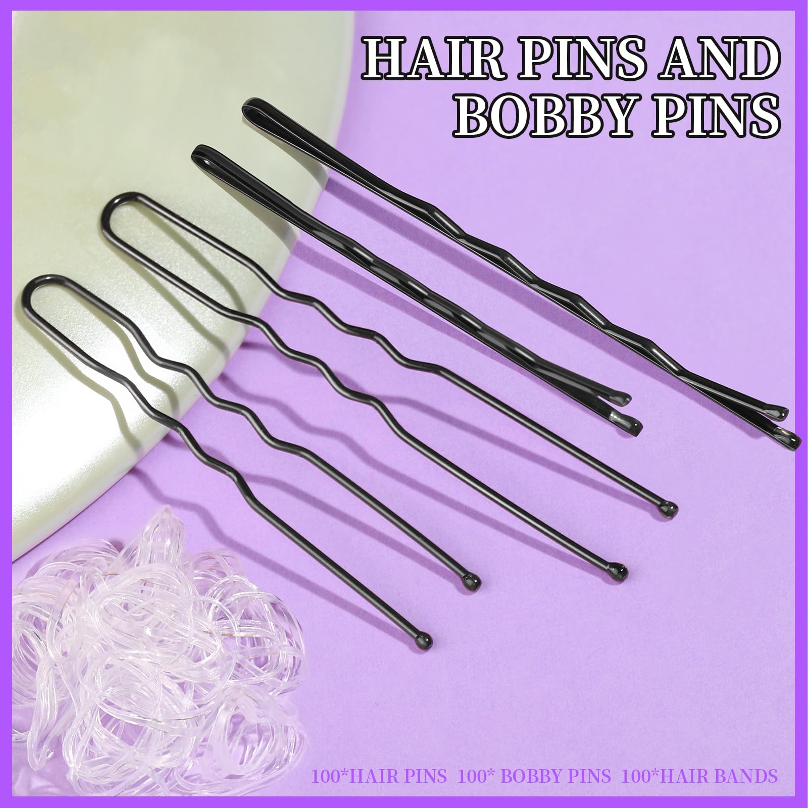 Teenitor 2-75-inch black bobby pins for versatile styling