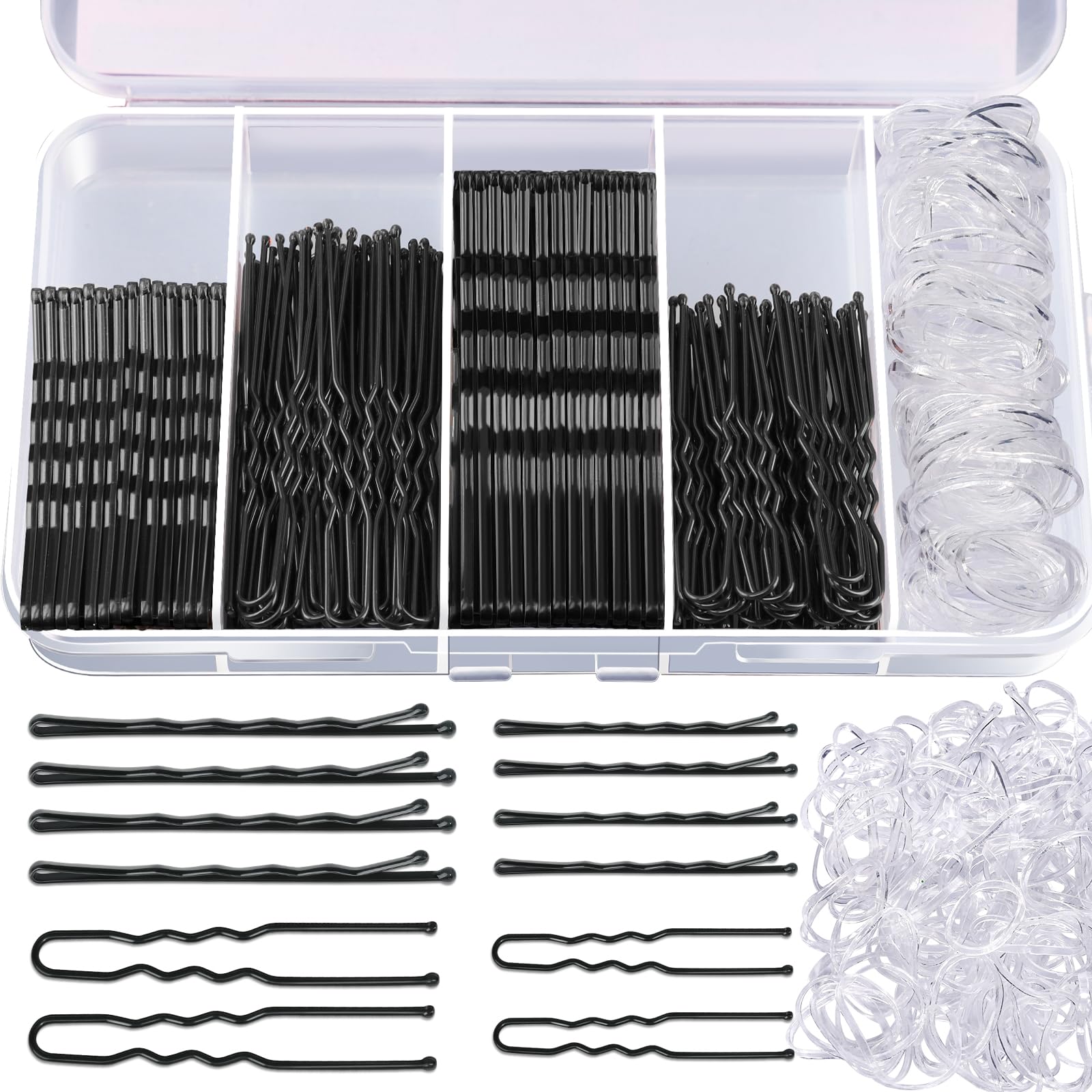 Teenitor 2-inch black bobby pins for secure, discreet updos