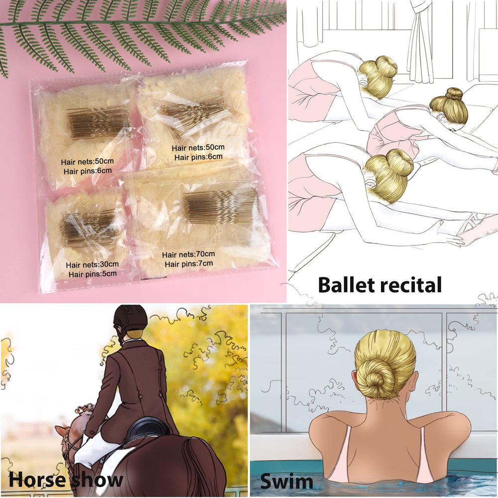 Teenitor gold bobby pins in action securing a ballet bun.